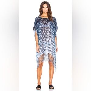 Gypsy 05 Global Village Blue Tie-Dye Women's Swim Cover-up One Size